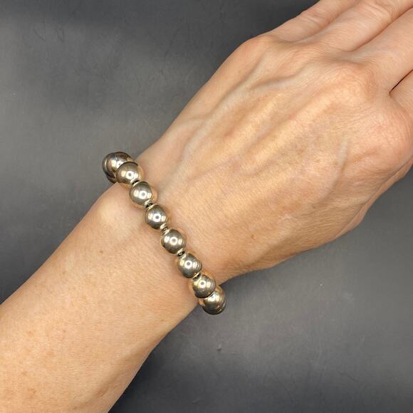 TIFFANY HARDWEAR Ball Bracelet in Silver, 10 mm, Size Small 7” -  NEW $700 - Picture 7 of 11